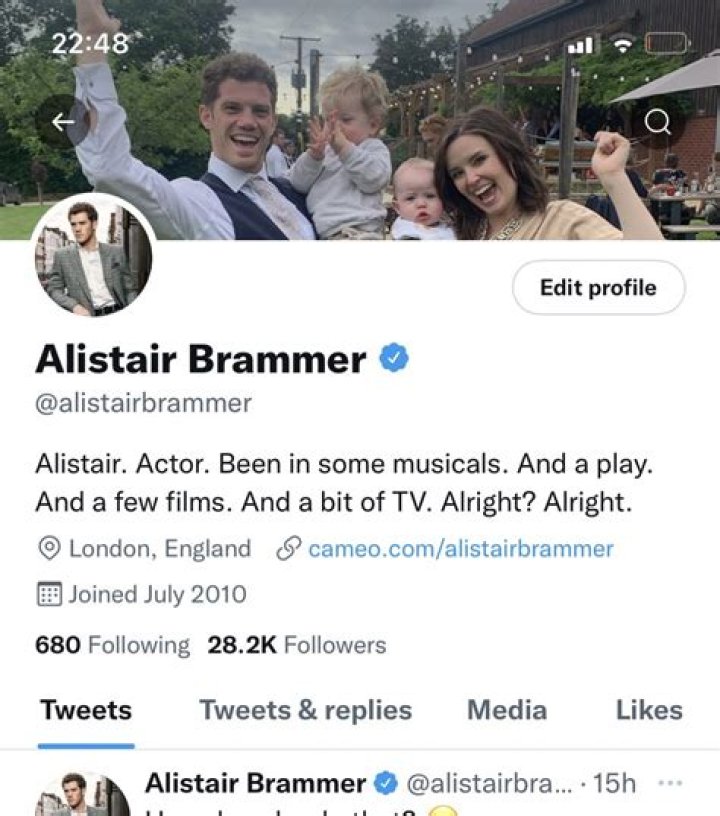 
Alistair Brammer Met His Wife Rachel Brammer While Appearing On A Stage Drama 